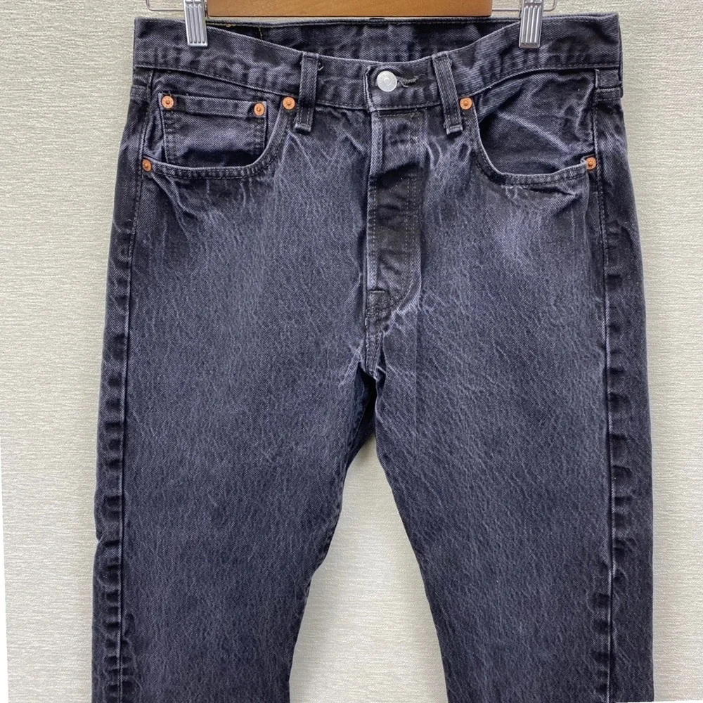 Levi's 501 Original Jeans Men 32x32 (32x30)  Black Straight Leg Button Fly Denim